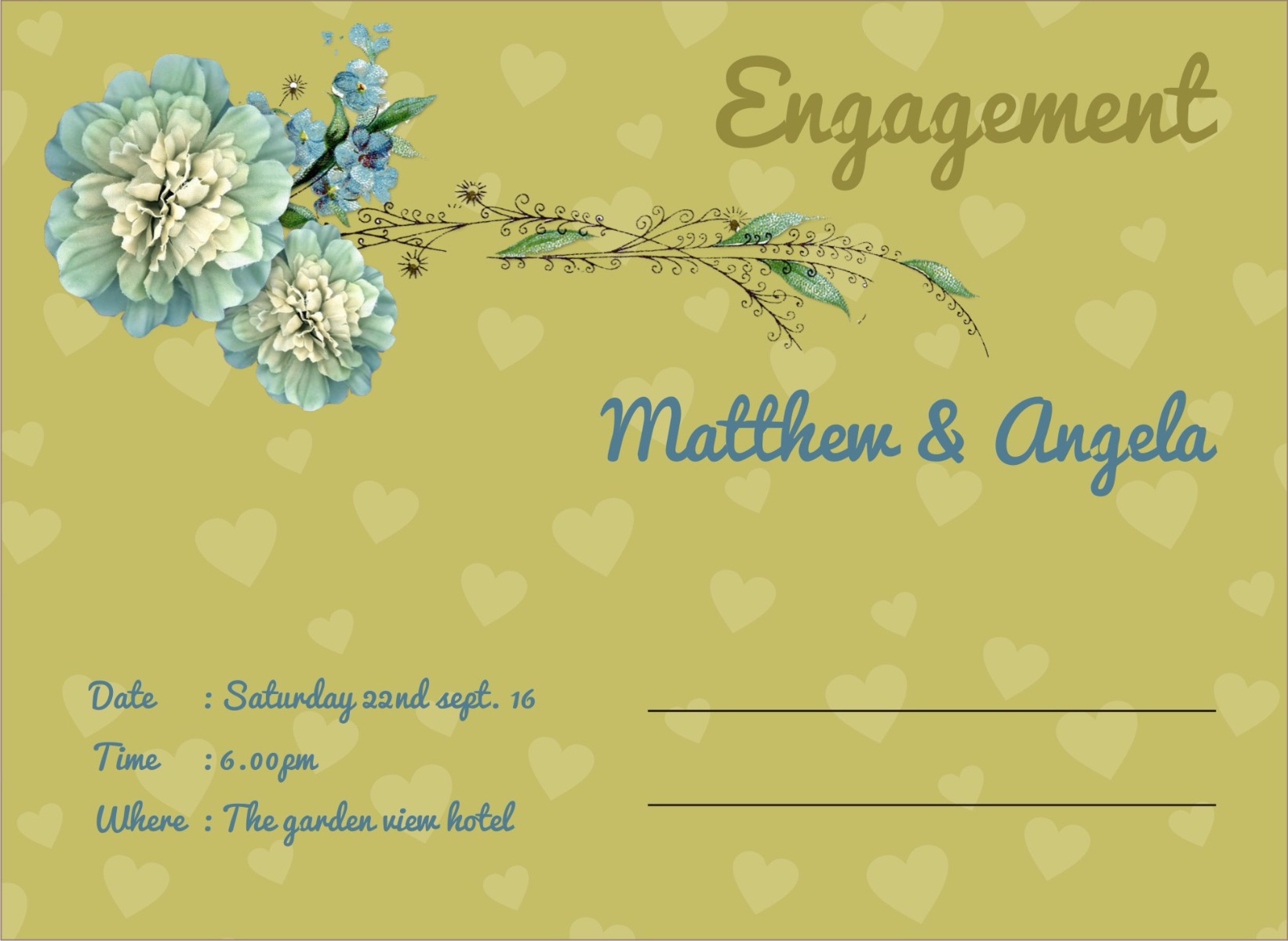Invitation Card for Engagement