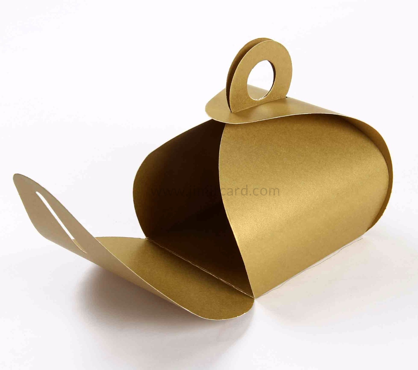 Roll top party Favor Box in Golden Color with a holder