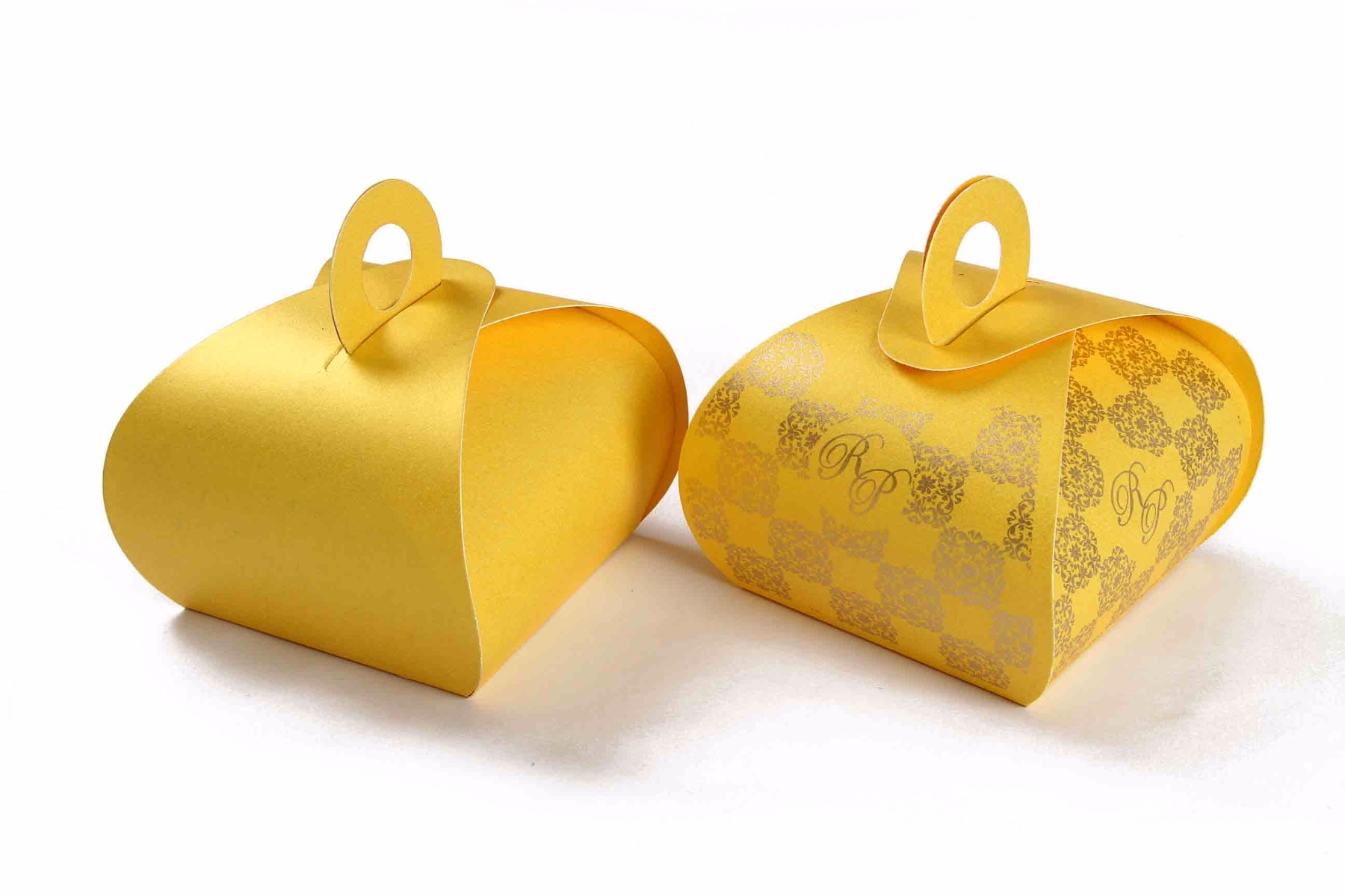 Roll Top Favor Box No 4 - Yellow -0