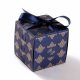 Bow Top Cube Favor Box No 5 - Royal Blue-0