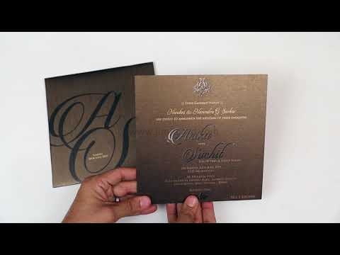 Customised Wodden Laser Cut Wedding Invitation Card-10081