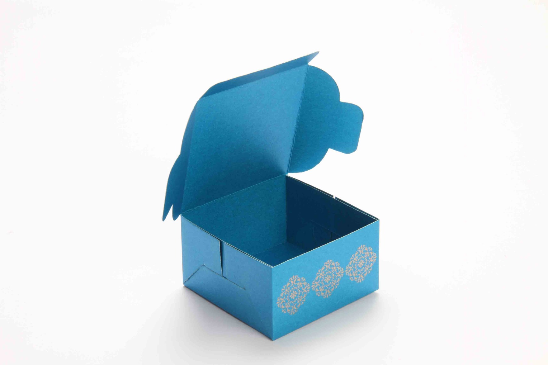Small Size Cube Box No 6 - Firoze Blue-8569