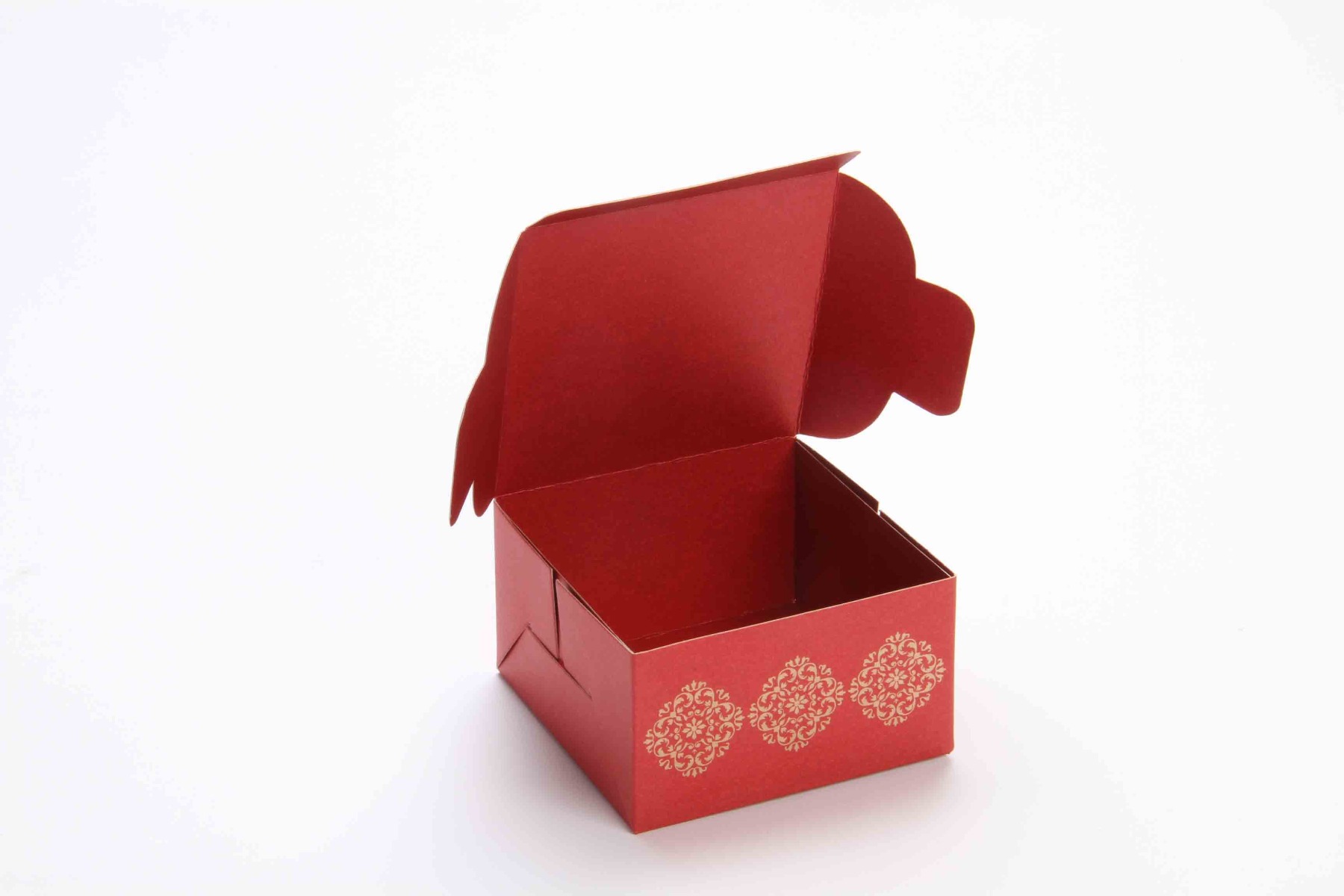Small Size Cube Box No 6 - Red-8582