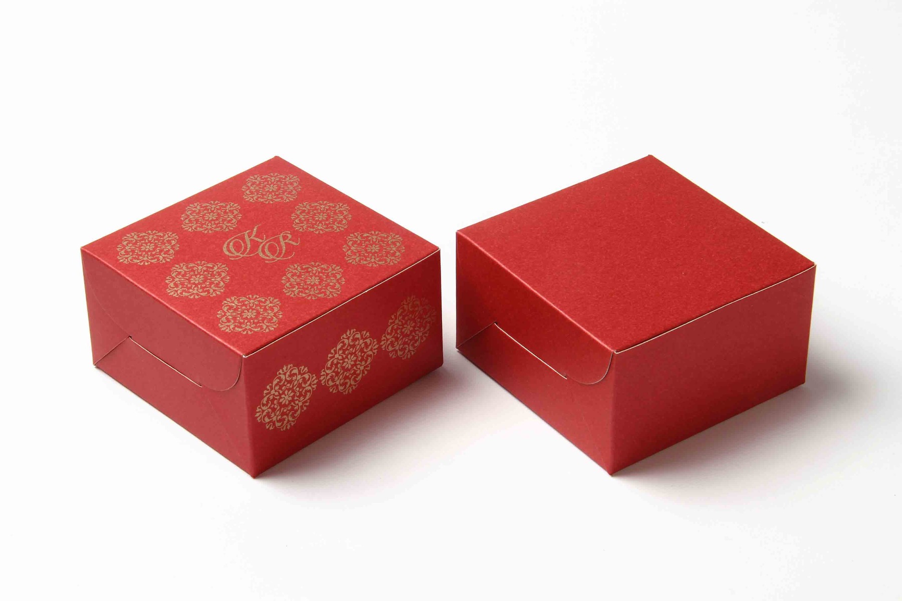 Small Size Cube Box No 6 - Red-8583