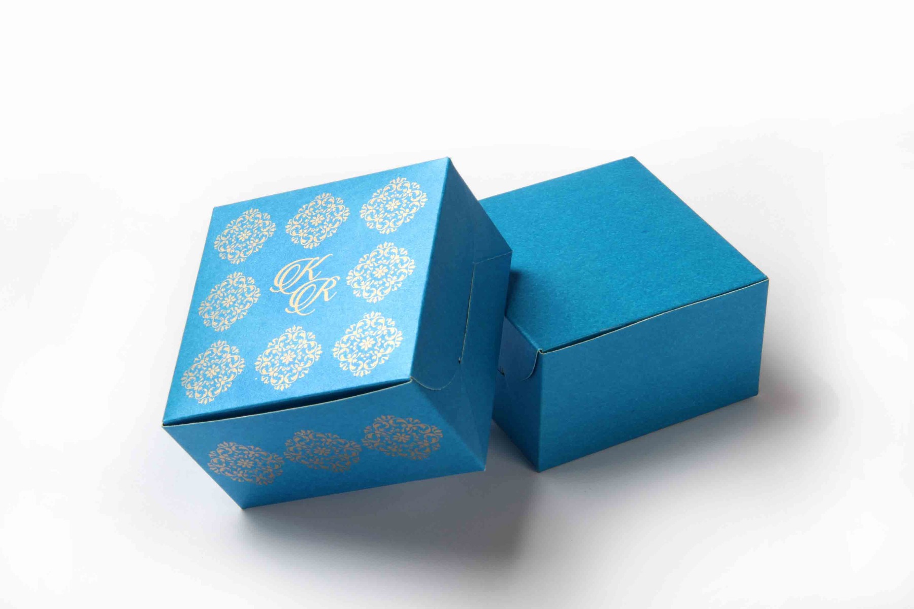 Small Size Cube Box No 6 - Firoze Blue-0