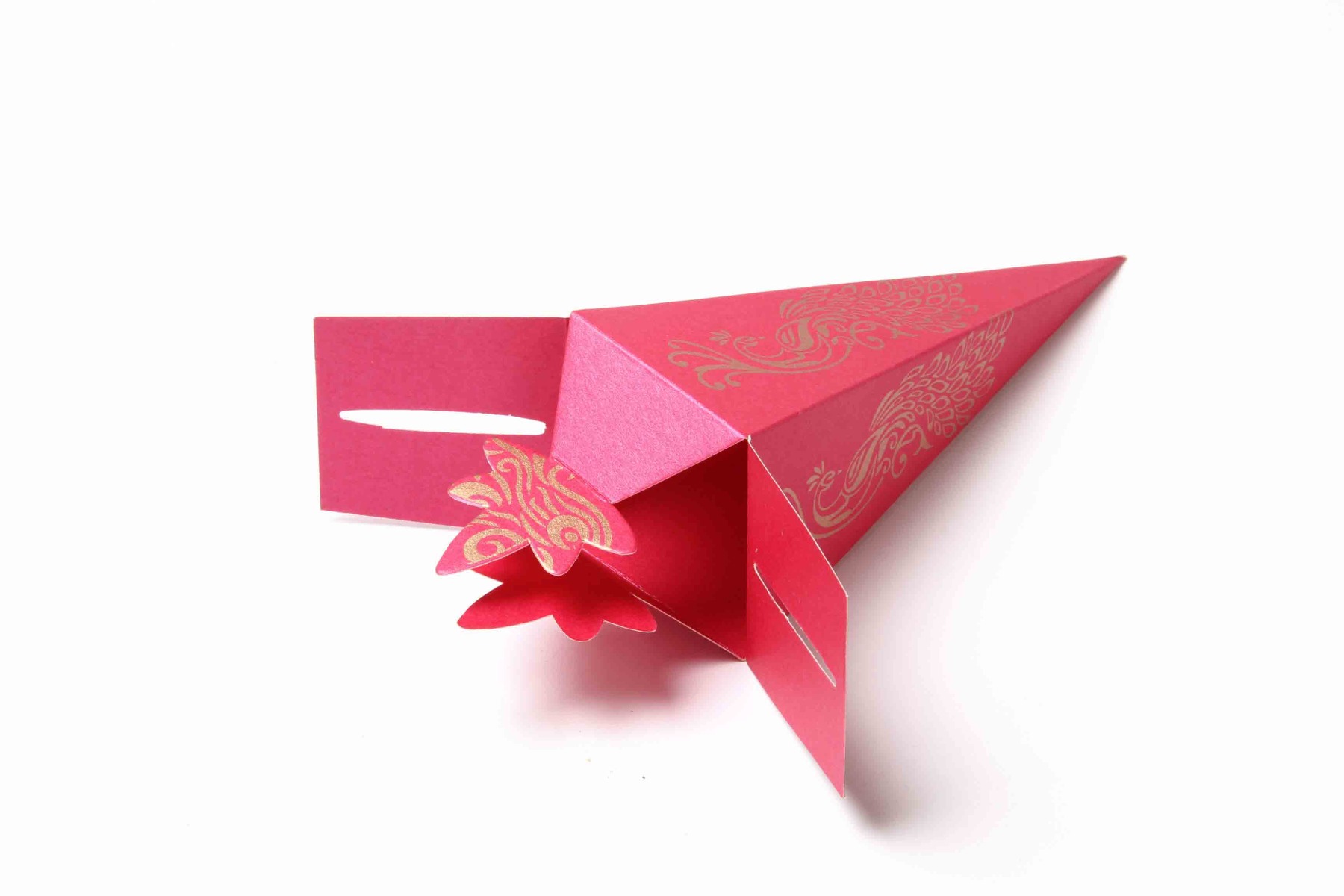 Cone Shaped Favor Box No 8 - Pink-8610