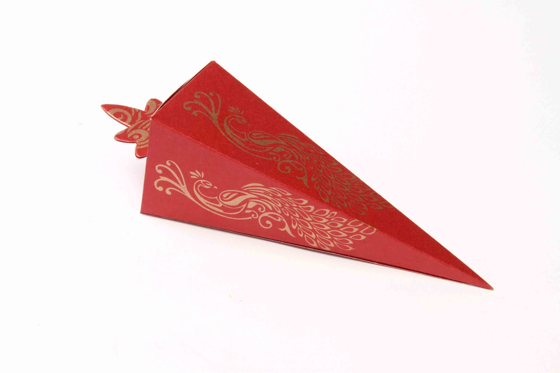 Cone Shaped Favor Box No 8 - Red-8619