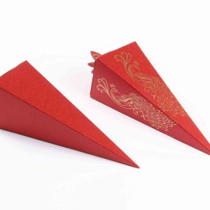 Cone Shaped Favor Box No 8 - Red-8620
