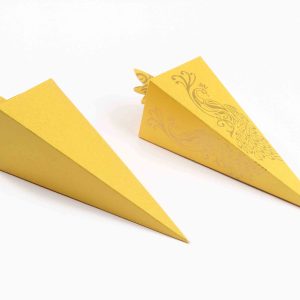Cone Shaped Favor Box No 8 - Yellow-8632