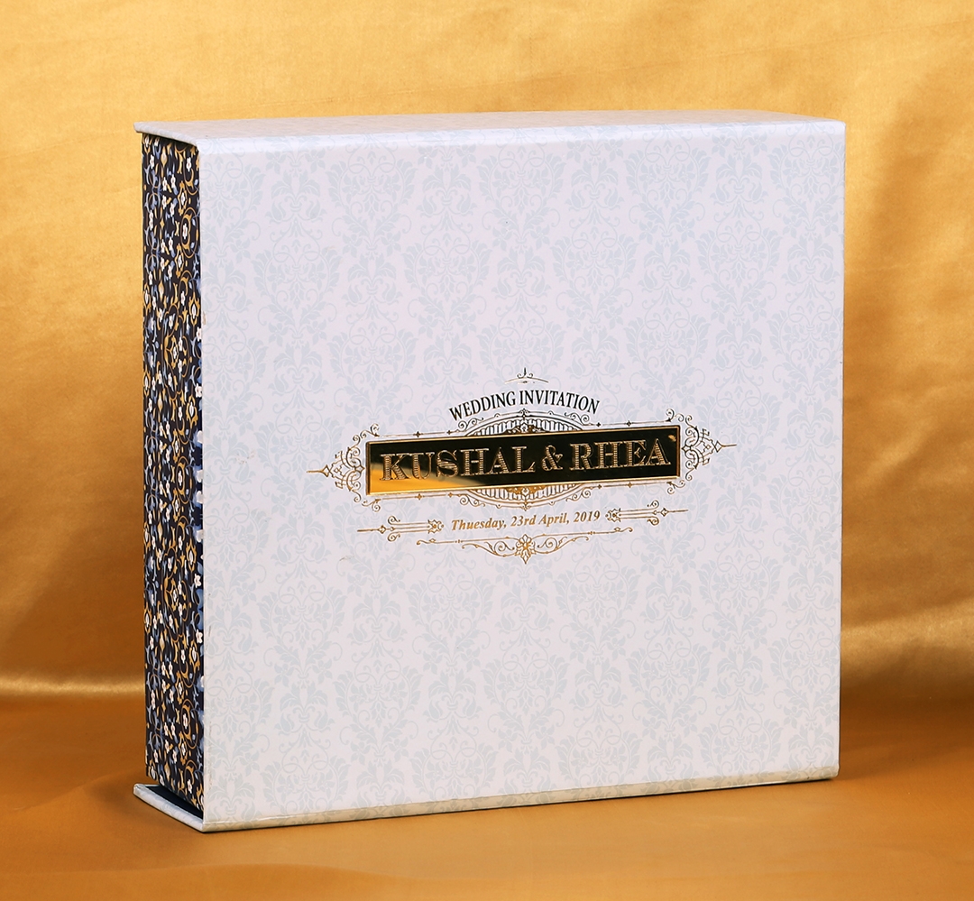 Royal Indian Boxed Wedding Card Design-9308