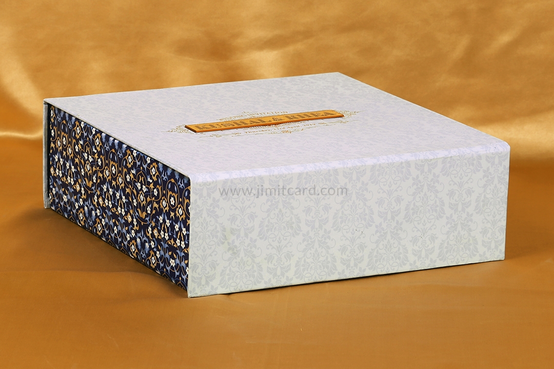 Royal Indian Boxed Wedding Card Design-9306