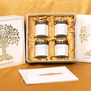 Exclusive Wishing Tree Design Boxed Indian Wedding Invitation-0