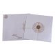 Silver Door Open Style Wedding Invitation Card With Embedded Design of Leaves in Circle-0