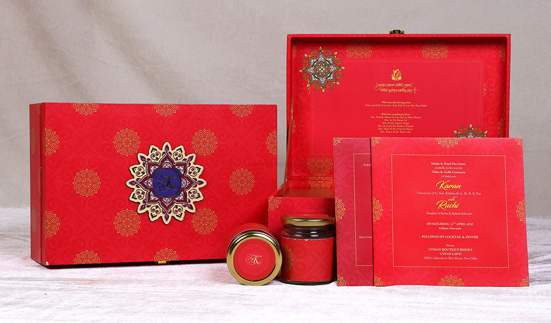 Invitation Box with mandala design