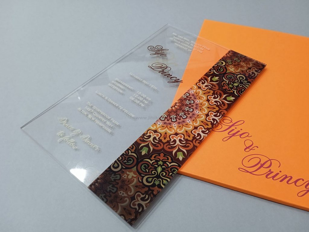 Royal & Exclusive Acrylic Marriage Invitation Card 10224MA Jimit Card